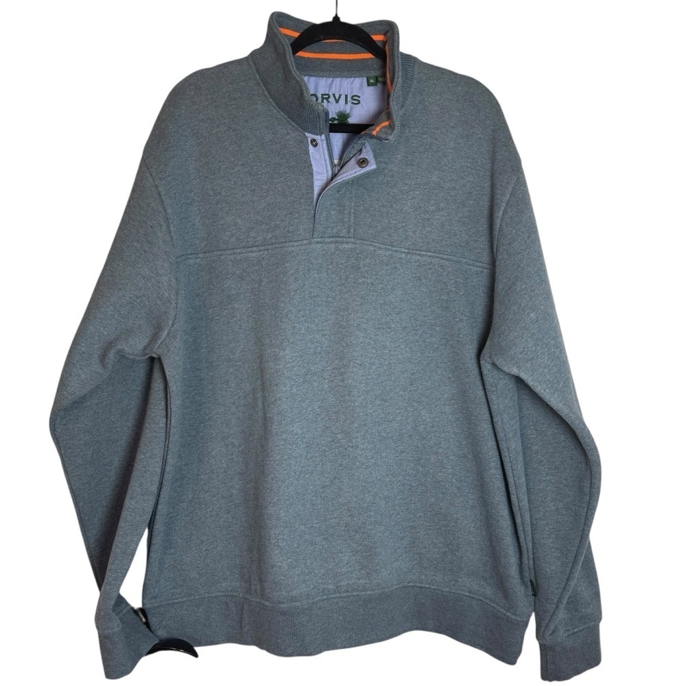 Orvis Men's Blue Quarter Zip X Large Sweatshirt